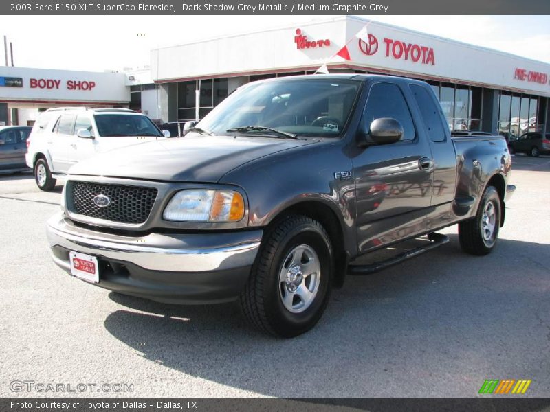 Dark Shadow Grey Metallic / Medium Graphite Grey 2003 Ford F150 XLT SuperCab Flareside