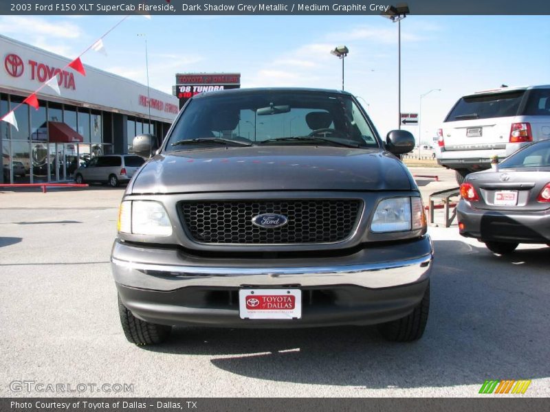 Dark Shadow Grey Metallic / Medium Graphite Grey 2003 Ford F150 XLT SuperCab Flareside