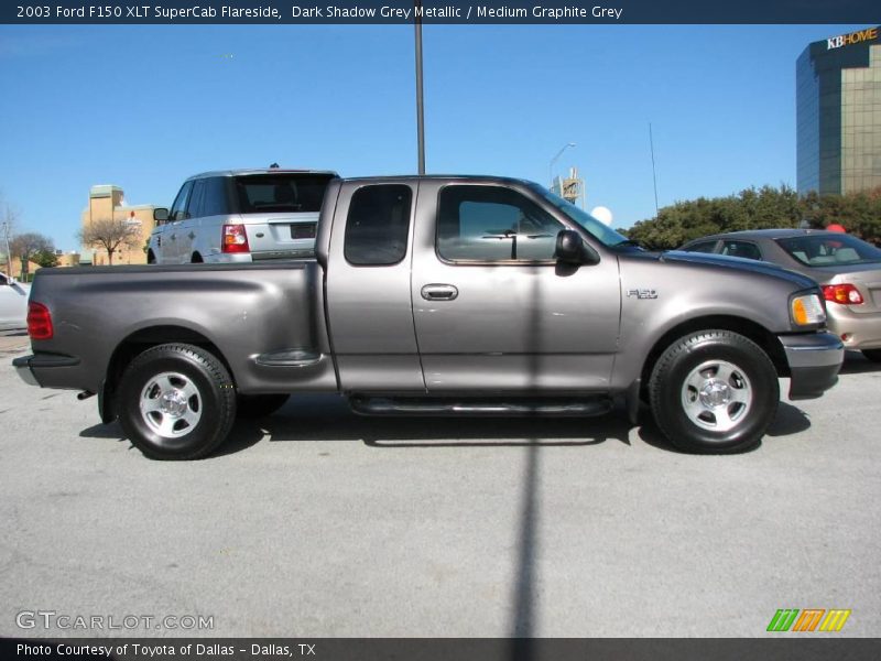 Dark Shadow Grey Metallic / Medium Graphite Grey 2003 Ford F150 XLT SuperCab Flareside