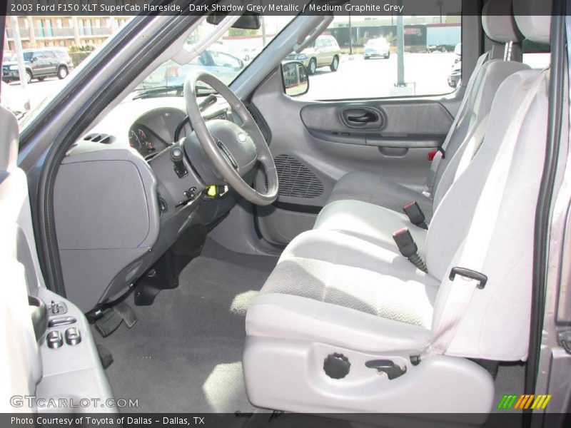 Dark Shadow Grey Metallic / Medium Graphite Grey 2003 Ford F150 XLT SuperCab Flareside