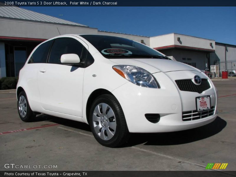 Polar White / Dark Charcoal 2008 Toyota Yaris S 3 Door Liftback