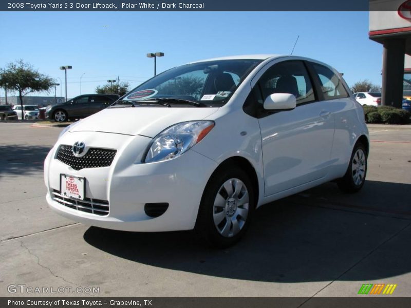 Polar White / Dark Charcoal 2008 Toyota Yaris S 3 Door Liftback