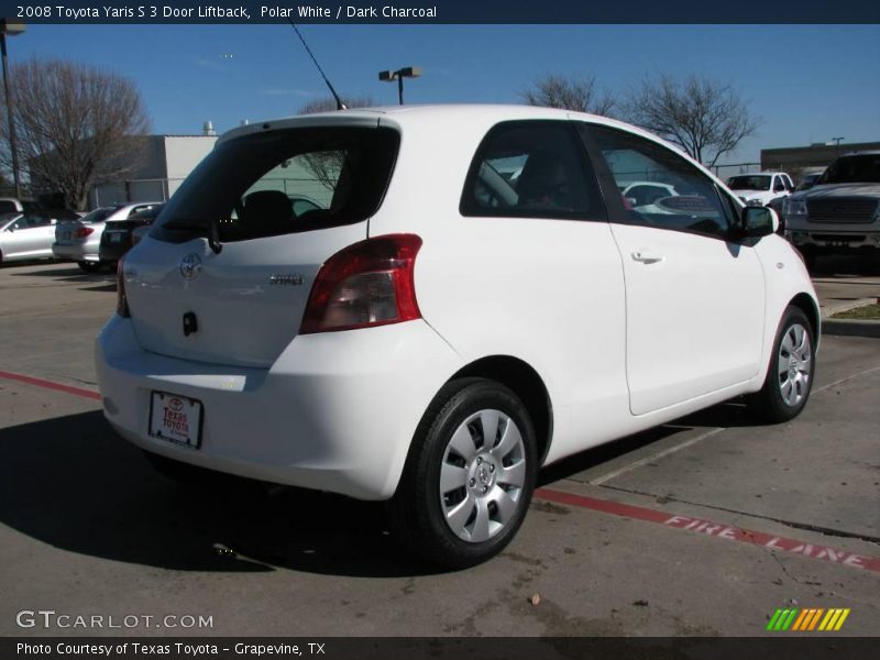Polar White / Dark Charcoal 2008 Toyota Yaris S 3 Door Liftback