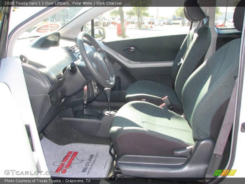 Polar White / Dark Charcoal 2008 Toyota Yaris S 3 Door Liftback