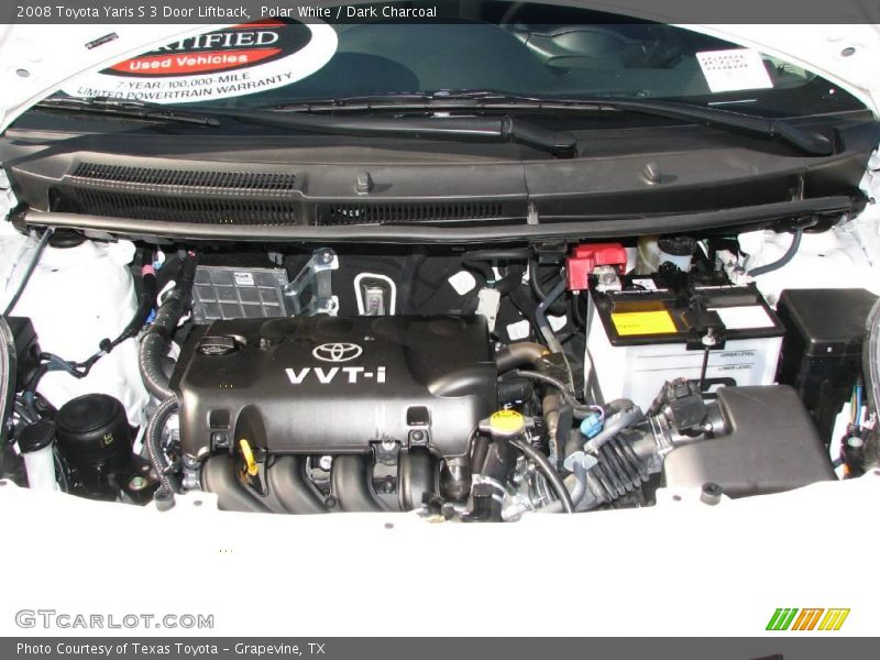 Polar White / Dark Charcoal 2008 Toyota Yaris S 3 Door Liftback