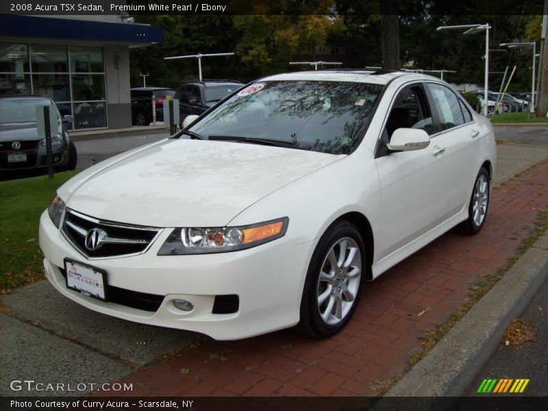 Premium White Pearl / Ebony 2008 Acura TSX Sedan