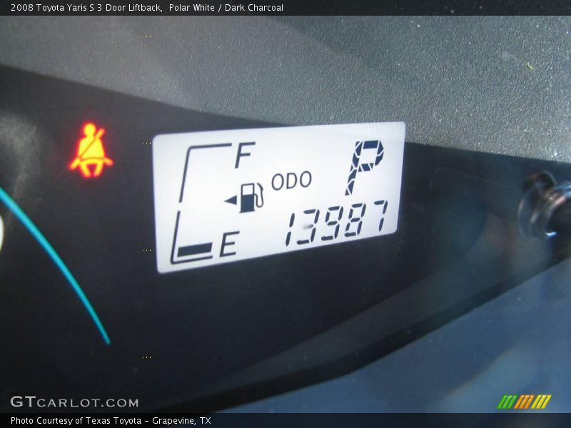 Polar White / Dark Charcoal 2008 Toyota Yaris S 3 Door Liftback