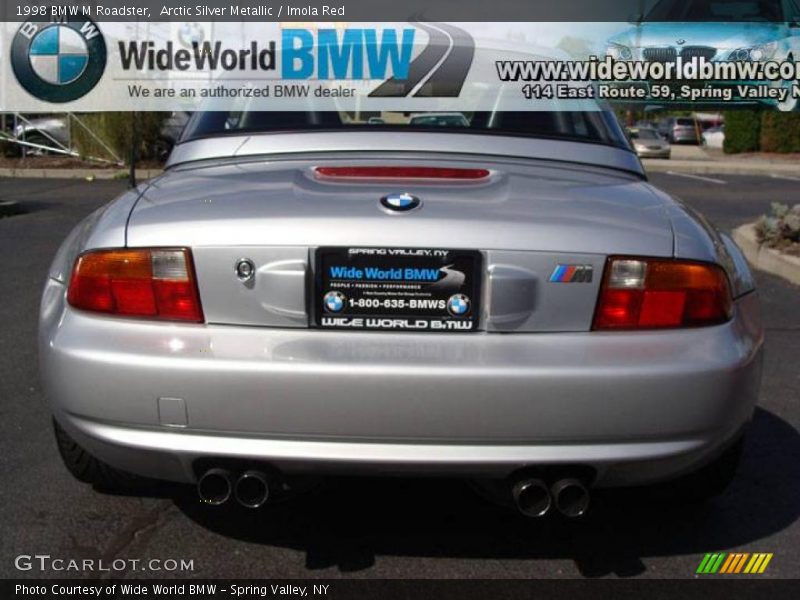 Arctic Silver Metallic / Imola Red 1998 BMW M Roadster
