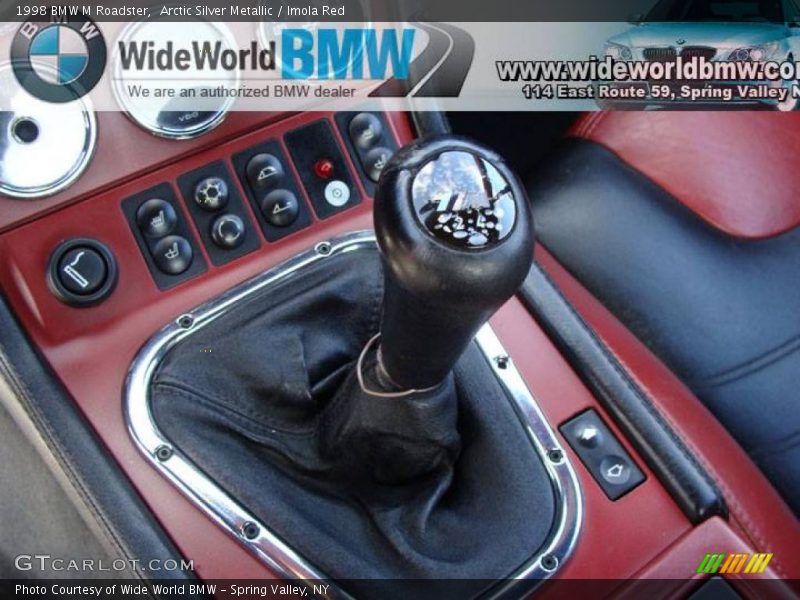 Arctic Silver Metallic / Imola Red 1998 BMW M Roadster