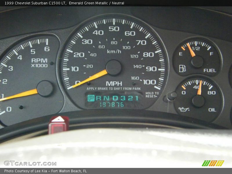 Emerald Green Metallic / Neutral 1999 Chevrolet Suburban C1500 LT