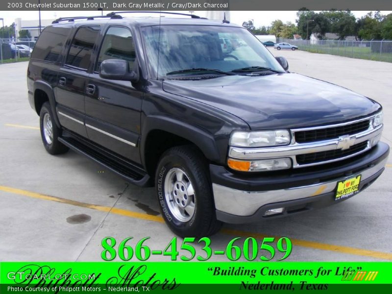 Dark Gray Metallic / Gray/Dark Charcoal 2003 Chevrolet Suburban 1500 LT