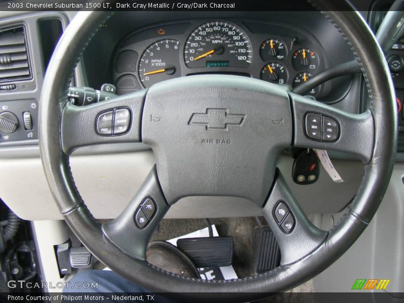 Dark Gray Metallic / Gray/Dark Charcoal 2003 Chevrolet Suburban 1500 LT