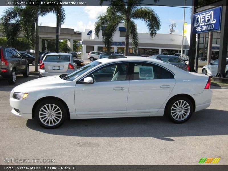 Ice White / Anthracite Black 2007 Volvo S80 3.2