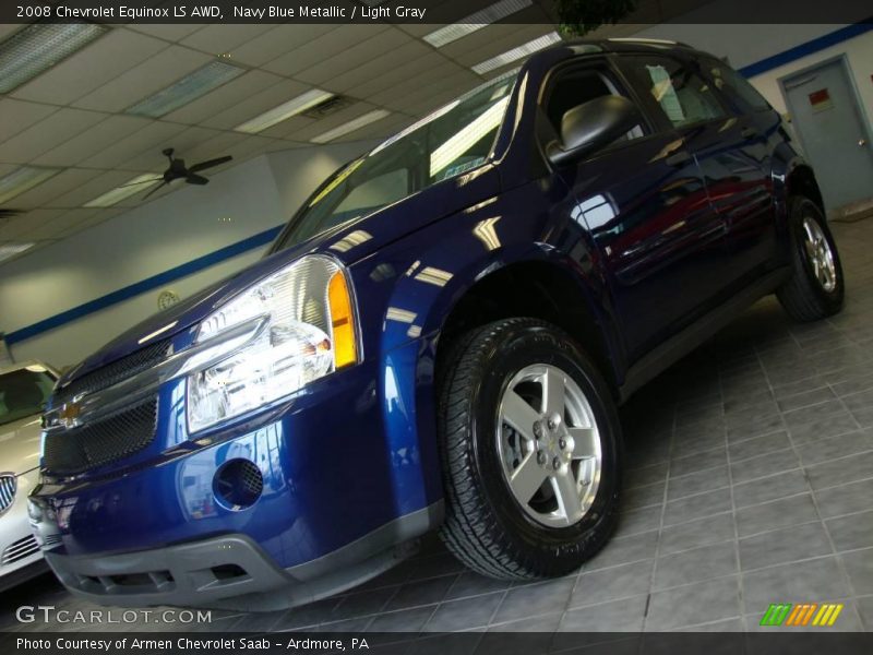 Navy Blue Metallic / Light Gray 2008 Chevrolet Equinox LS AWD