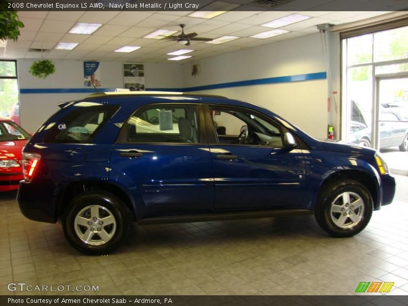 Navy Blue Metallic / Light Gray 2008 Chevrolet Equinox LS AWD