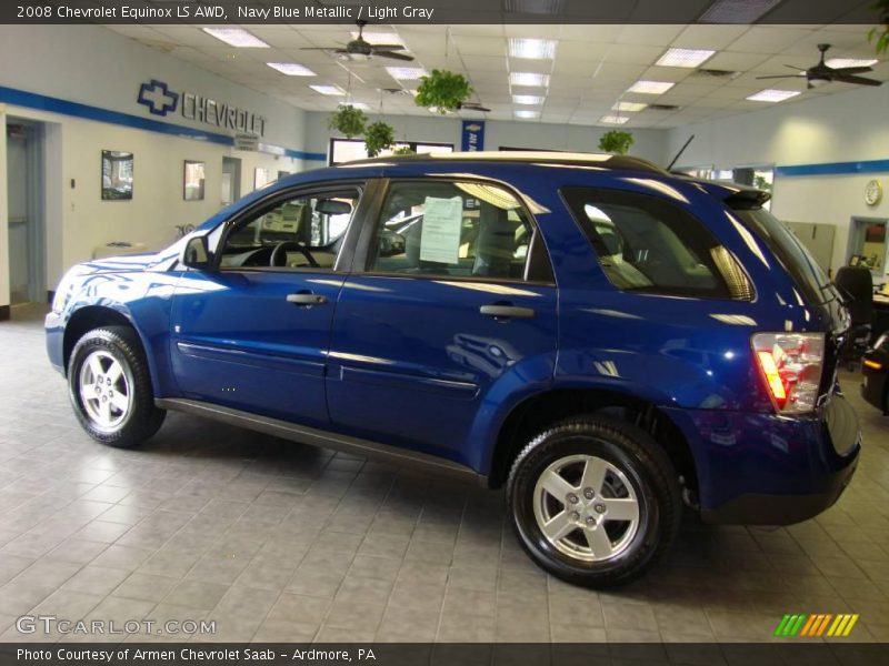 Navy Blue Metallic / Light Gray 2008 Chevrolet Equinox LS AWD