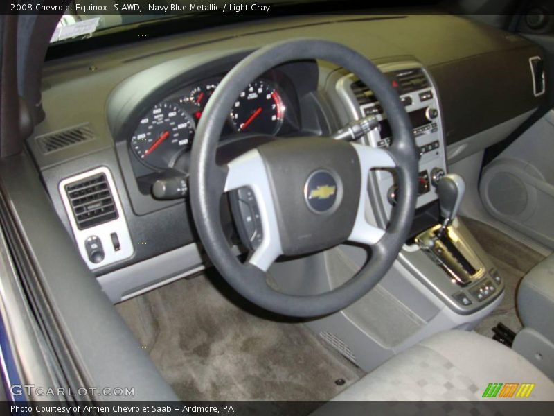Navy Blue Metallic / Light Gray 2008 Chevrolet Equinox LS AWD
