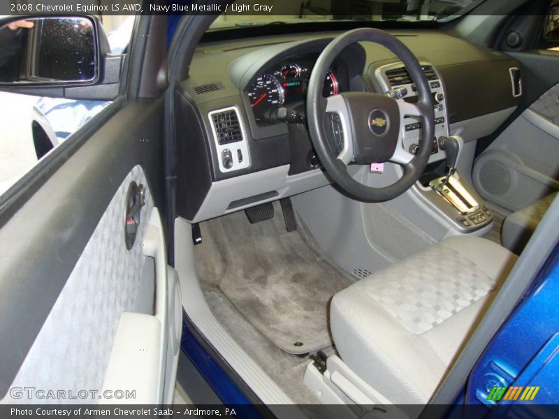 Navy Blue Metallic / Light Gray 2008 Chevrolet Equinox LS AWD