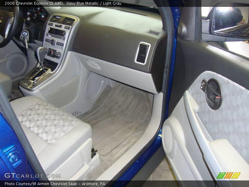 Navy Blue Metallic / Light Gray 2008 Chevrolet Equinox LS AWD