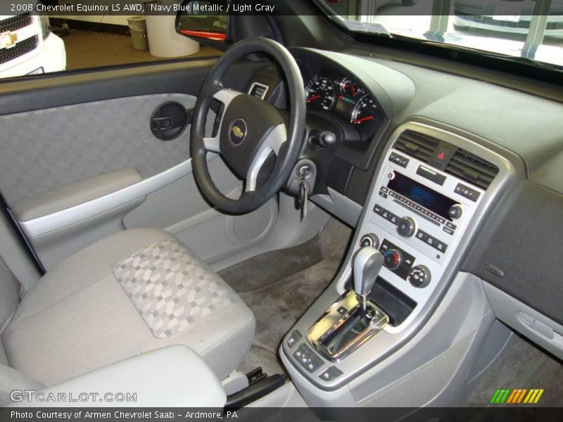 Navy Blue Metallic / Light Gray 2008 Chevrolet Equinox LS AWD