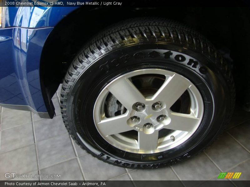 Navy Blue Metallic / Light Gray 2008 Chevrolet Equinox LS AWD