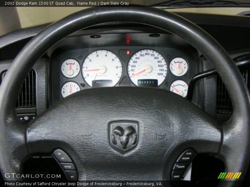 Flame Red / Dark Slate Gray 2002 Dodge Ram 1500 ST Quad Cab
