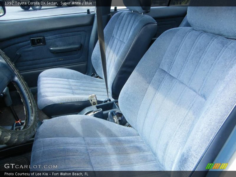 Super White / Blue 1992 Toyota Corolla DX Sedan