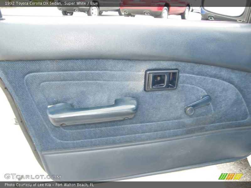 Super White / Blue 1992 Toyota Corolla DX Sedan