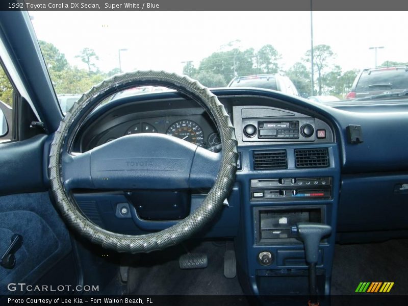 Super White / Blue 1992 Toyota Corolla DX Sedan