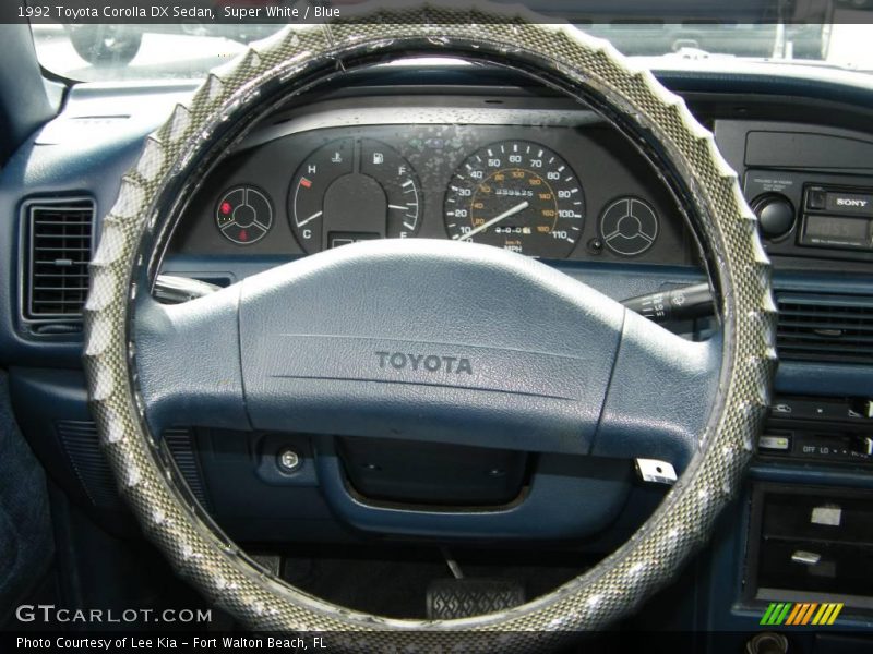 Super White / Blue 1992 Toyota Corolla DX Sedan