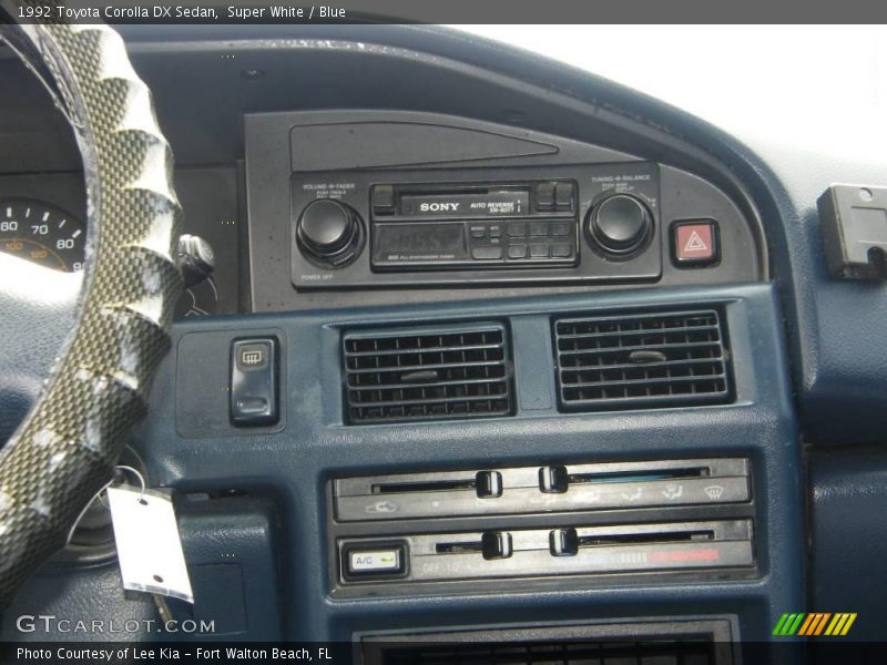 Super White / Blue 1992 Toyota Corolla DX Sedan