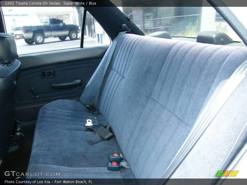 Super White / Blue 1992 Toyota Corolla DX Sedan