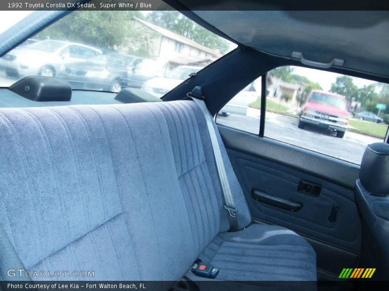 Super White / Blue 1992 Toyota Corolla DX Sedan