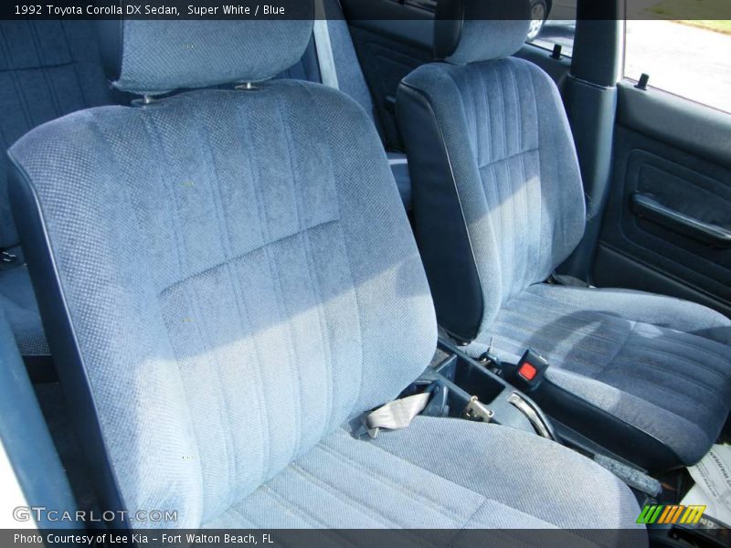 Super White / Blue 1992 Toyota Corolla DX Sedan
