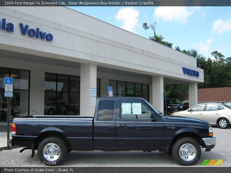 Deep Wedgewood Blue Metallic / Medium Graphite 1999 Ford Ranger XL Extended Cab