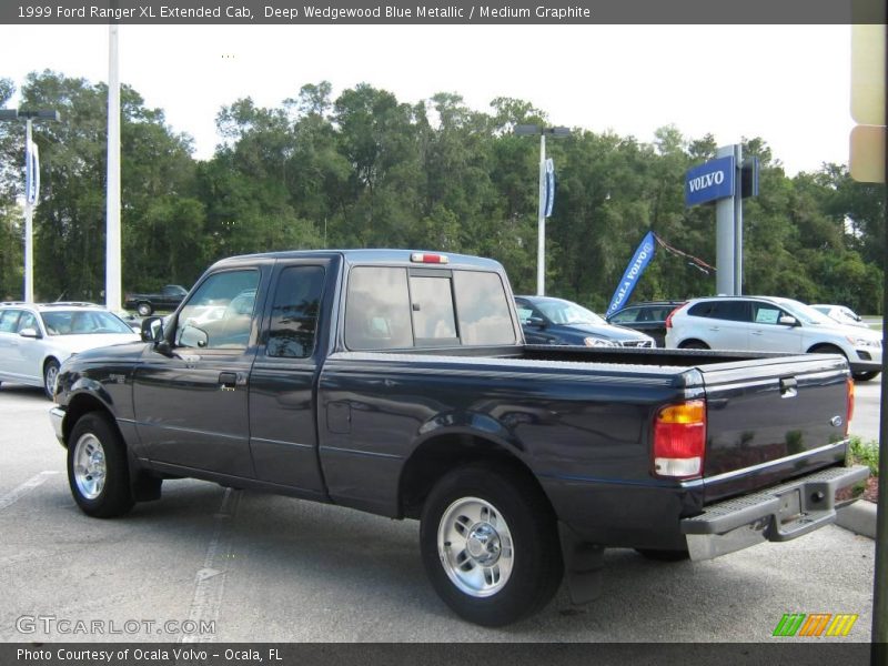 Deep Wedgewood Blue Metallic / Medium Graphite 1999 Ford Ranger XL Extended Cab