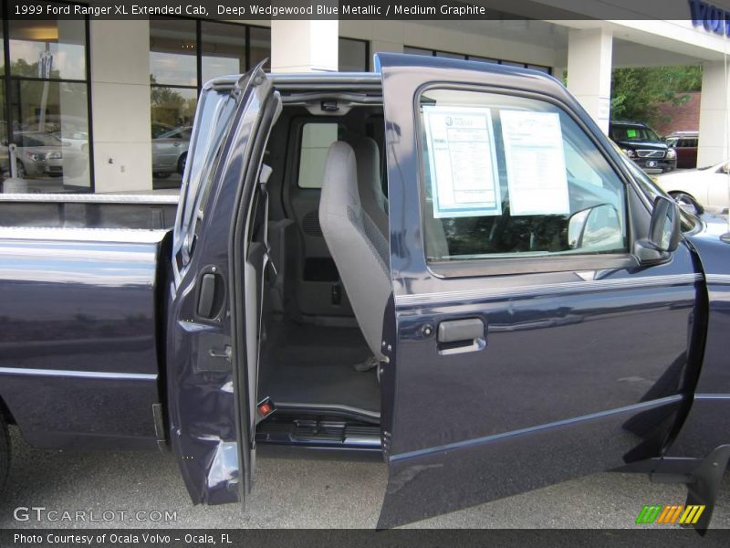Deep Wedgewood Blue Metallic / Medium Graphite 1999 Ford Ranger XL Extended Cab
