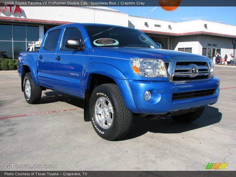 Speedway Blue / Graphite Gray 2008 Toyota Tacoma V6 PreRunner Double Cab
