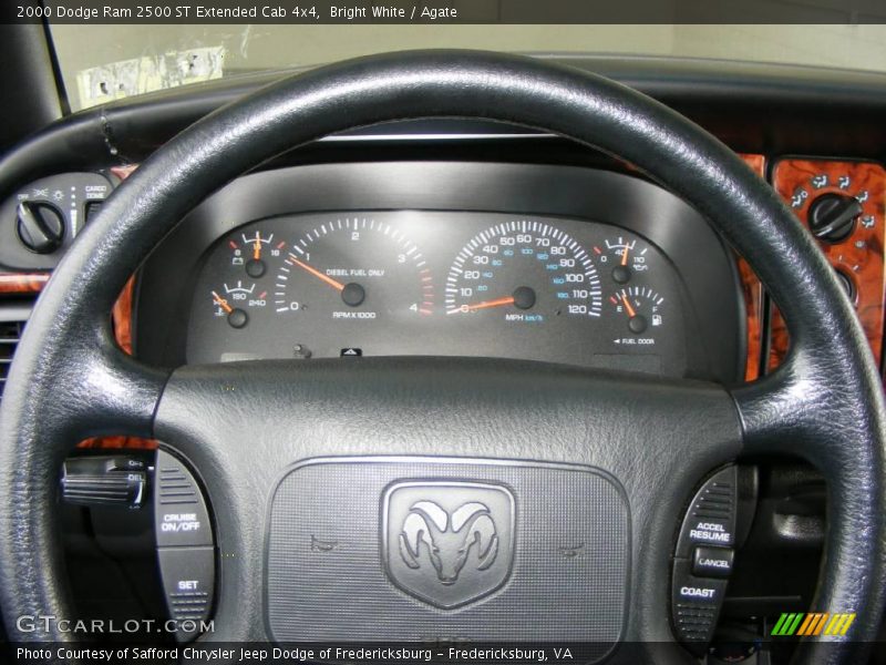 Bright White / Agate 2000 Dodge Ram 2500 ST Extended Cab 4x4