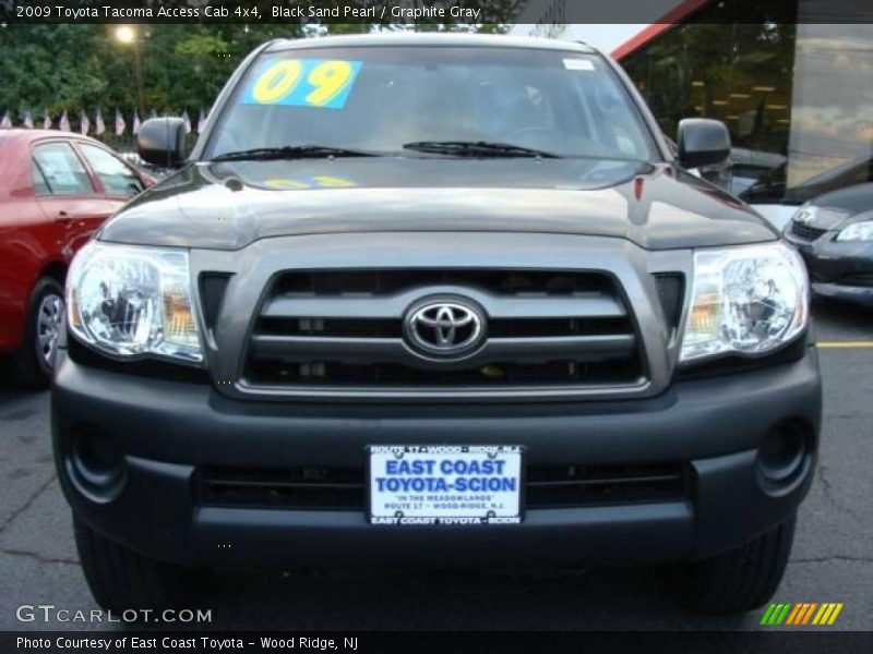 Black Sand Pearl / Graphite Gray 2009 Toyota Tacoma Access Cab 4x4