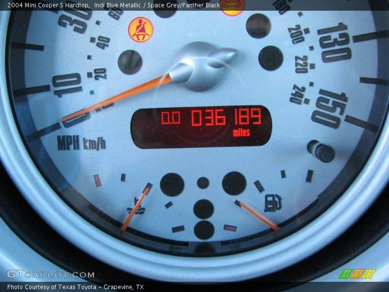 Indi Blue Metallic / Space Grey/Panther Black 2004 Mini Cooper S Hardtop