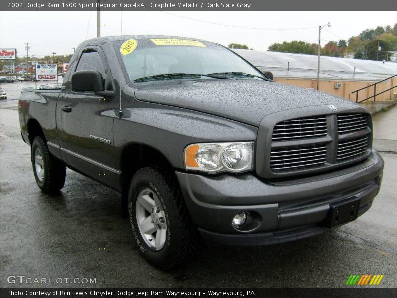 Graphite Metallic / Dark Slate Gray 2002 Dodge Ram 1500 Sport Regular Cab 4x4