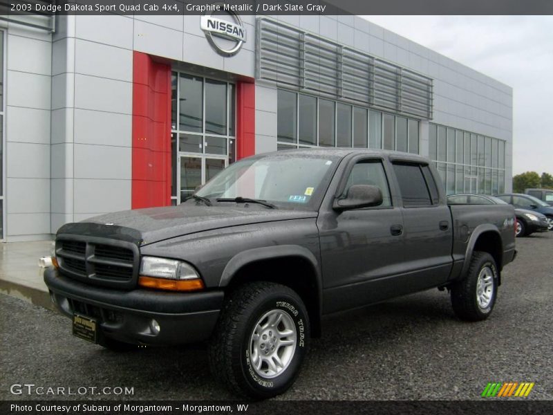 Graphite Metallic / Dark Slate Gray 2003 Dodge Dakota Sport Quad Cab 4x4
