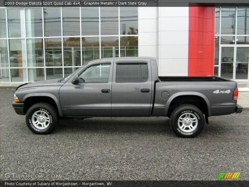 Graphite Metallic / Dark Slate Gray 2003 Dodge Dakota Sport Quad Cab 4x4