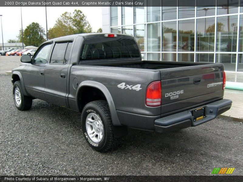 Graphite Metallic / Dark Slate Gray 2003 Dodge Dakota Sport Quad Cab 4x4