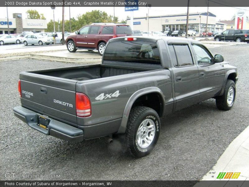 Graphite Metallic / Dark Slate Gray 2003 Dodge Dakota Sport Quad Cab 4x4