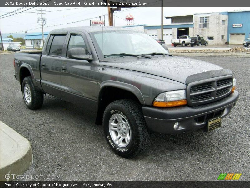 Graphite Metallic / Dark Slate Gray 2003 Dodge Dakota Sport Quad Cab 4x4