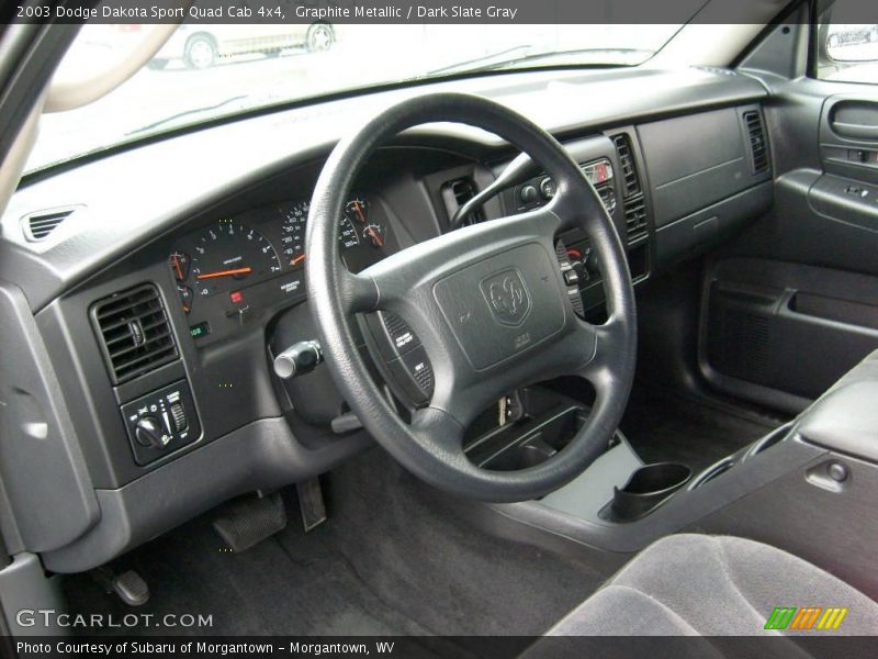 Graphite Metallic / Dark Slate Gray 2003 Dodge Dakota Sport Quad Cab 4x4