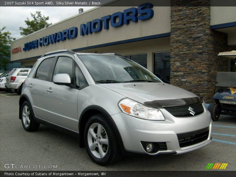 Silky Silver Metallic / Black 2007 Suzuki SX4 Sport AWD