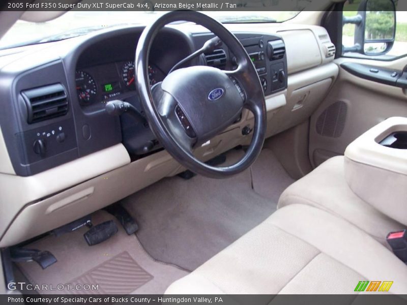 Arizona Beige Metallic / Tan 2005 Ford F350 Super Duty XLT SuperCab 4x4